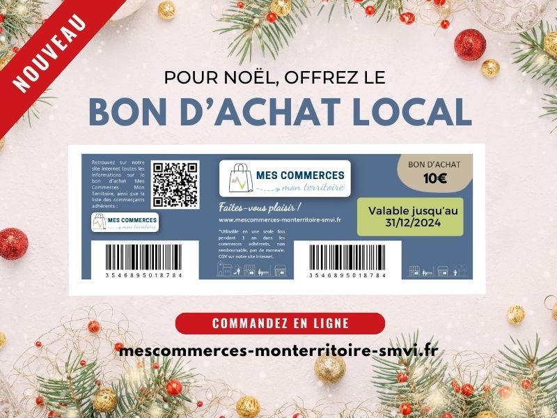 Bon d'achat local - Actu site - image de noel avec le bon d'achat local